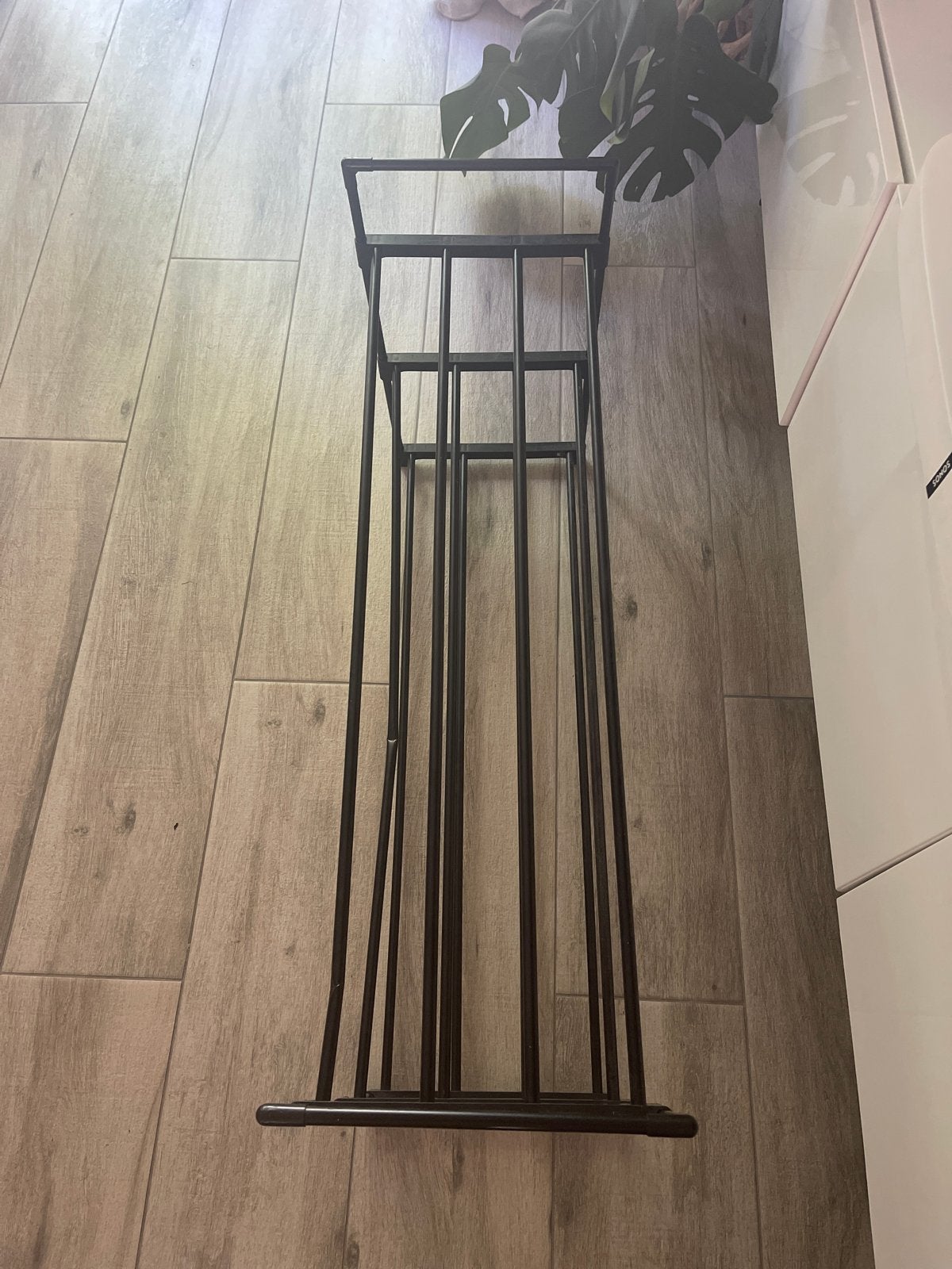 Modern Zwart Metalen Schoenenrek - Strak Design, Ophalen, Gebruikt