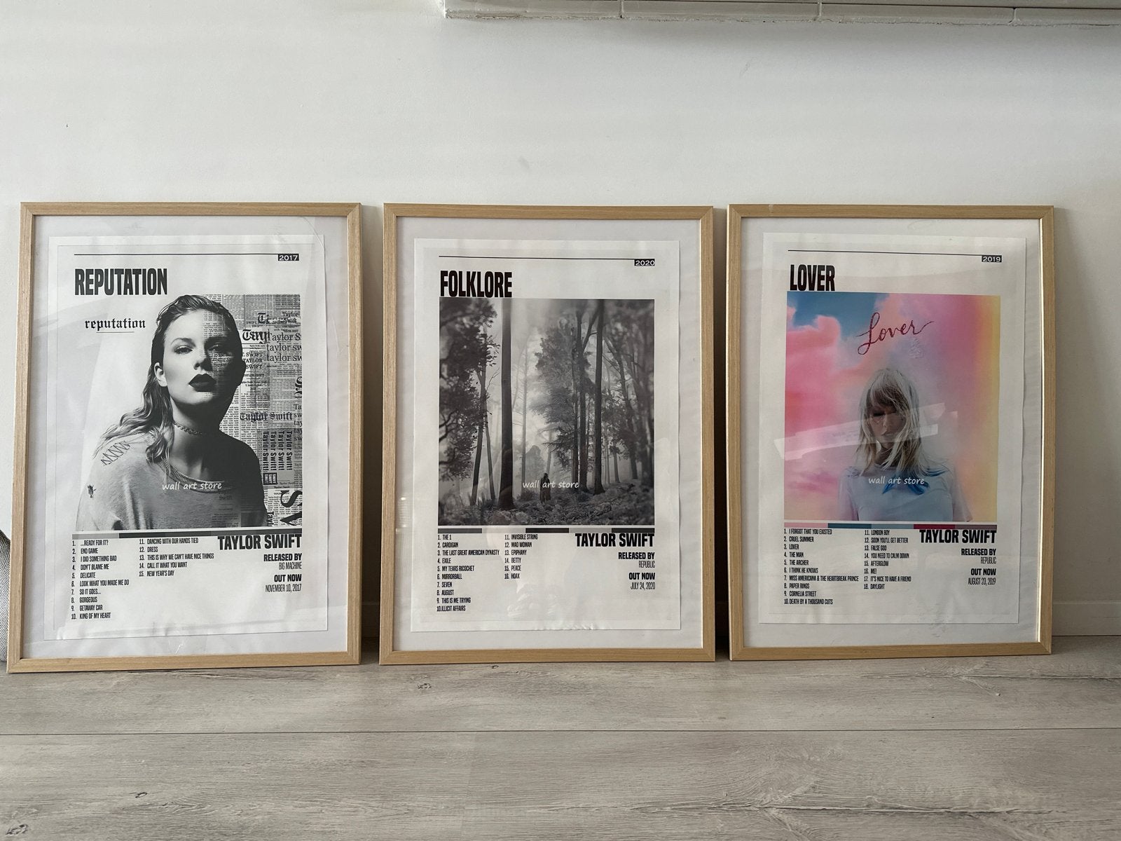 Taylor Swift Posters met Lijst - Set van 3, Verzamelen, Posters, Ophalen, Met lijst, A1 t/m A3, Muziek