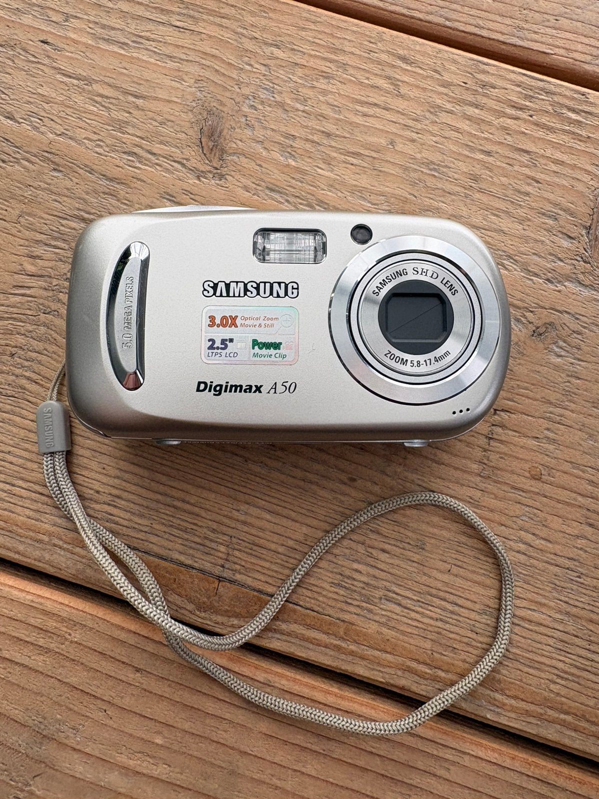 Samsung Digmax A50, 5.0 megapixel, Gebruikt, Compact, Ophalen of Verzenden, 5 Megapixel