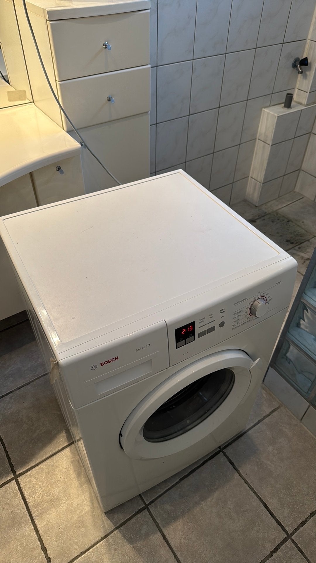 Bosch wasmachine, Ophalen, Gebruikt, 1200 tot 1600 toeren, 85 tot 90 cm