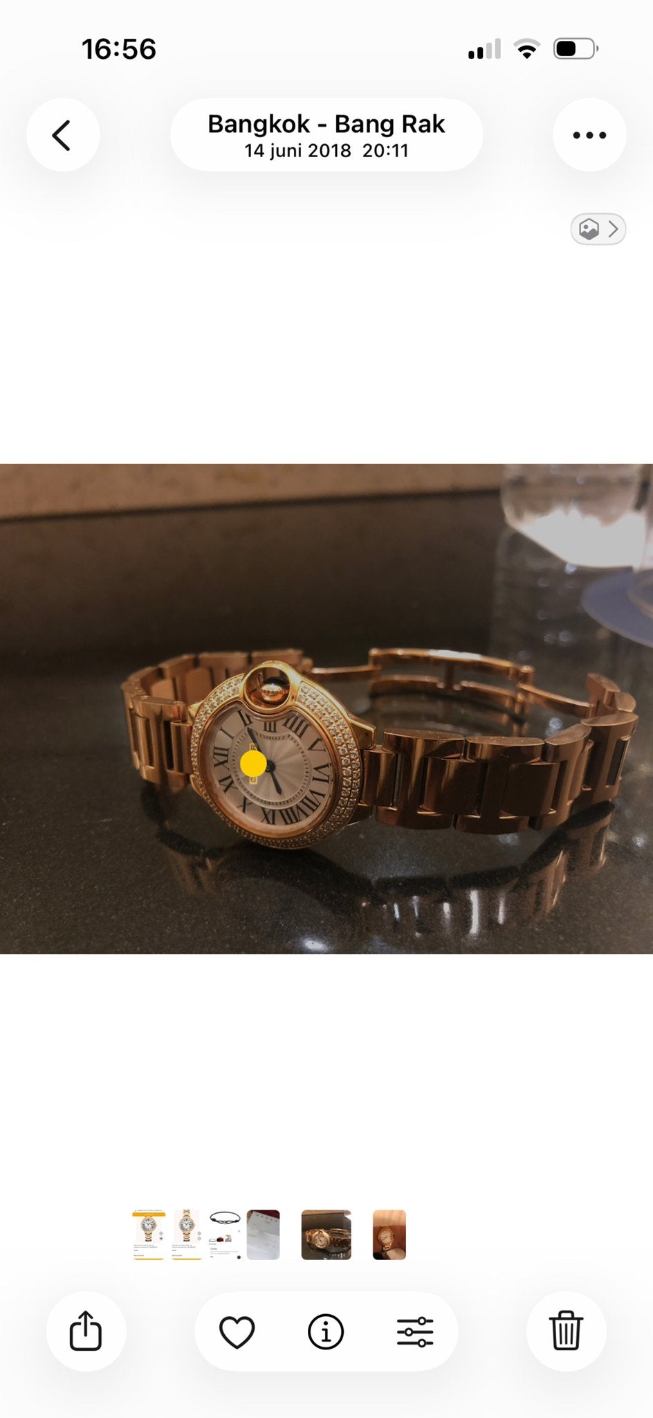 Cartier Ballon Bleu Roségoud Diamanten Horloge, Sieraden, Tassen en Uiterlijk, Horloges | Dames, Overige merken, Polshorloge, Ophalen of Verzenden