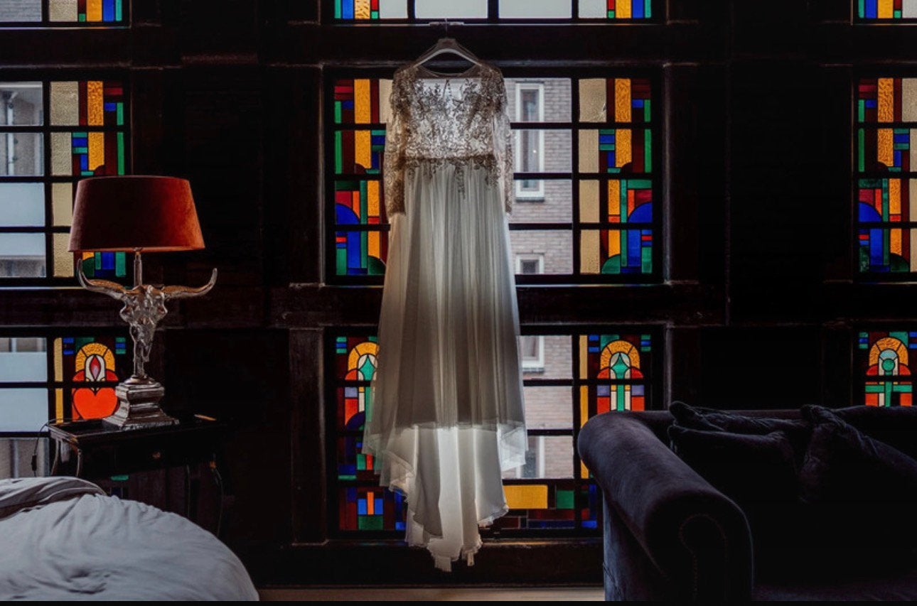 Trouwjurk Pronovias, Ophalen, Zo goed als nieuw, Wit, Trouwjurk