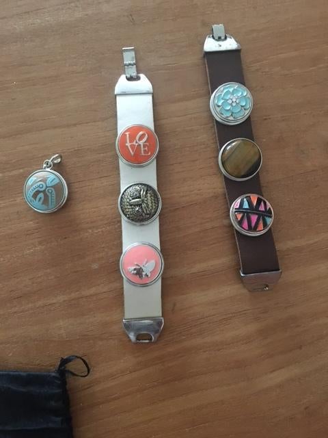 2 armbanden en losse bedel van Quiges, Ophalen, Gebruikt, Zilver