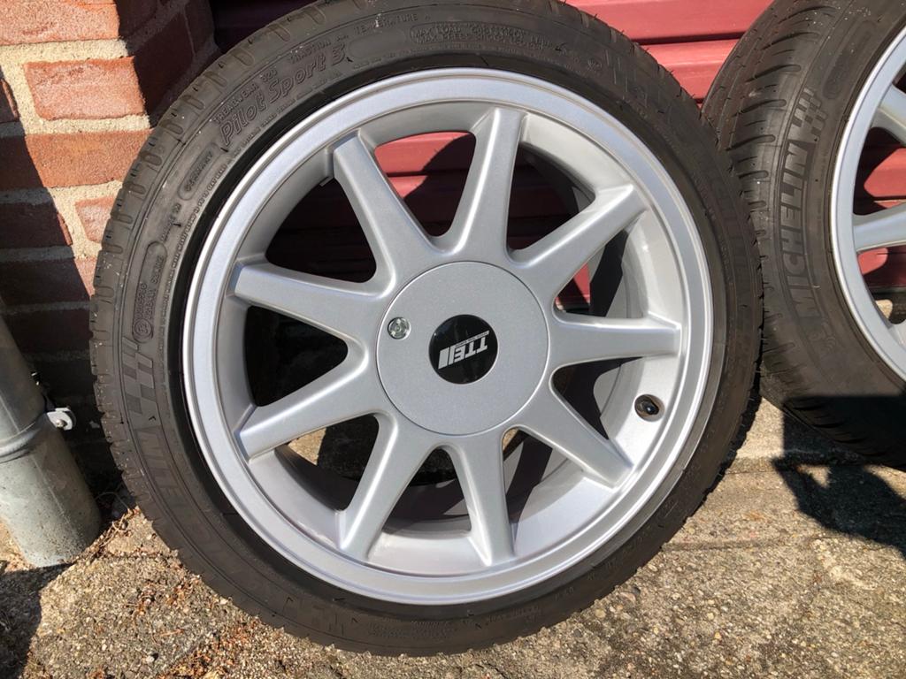 Toyota MR2 SW30 OEM TTE velgen met Michelin Pilot Sport, Ophalen, Zo goed als nieuw