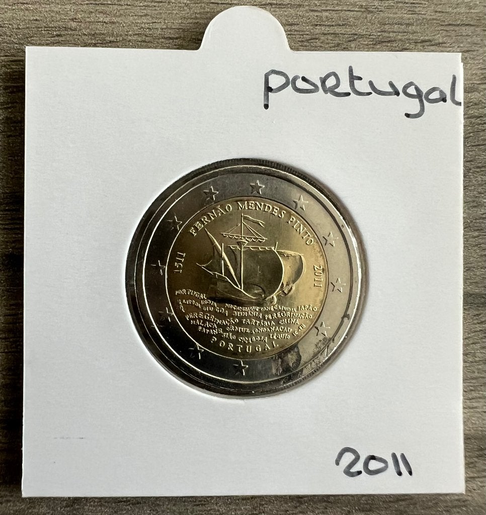 Portugal 2 euro Fernão Mendes Pinto 2011, Postzegels en Munten, Munten | Europa | Euromunten, Ophalen of Verzenden, Portugal, 2 euro