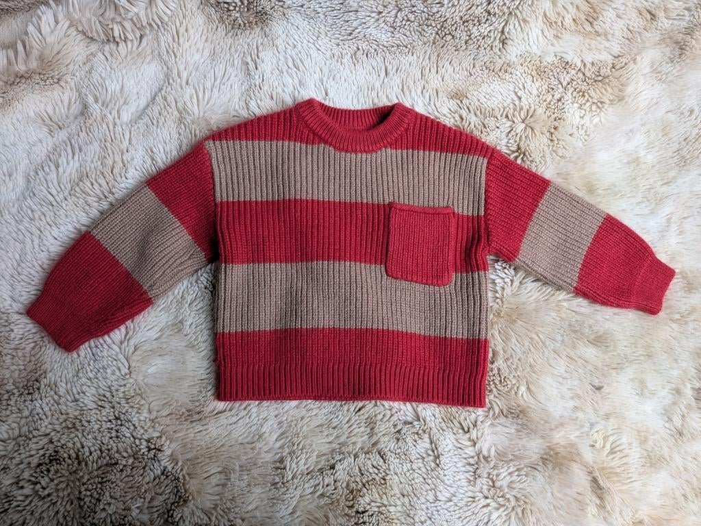 Zara trui rood bruin maat 80, Ophalen of Verzenden, Zo goed als nieuw, Zara, Jongetje of Meisje