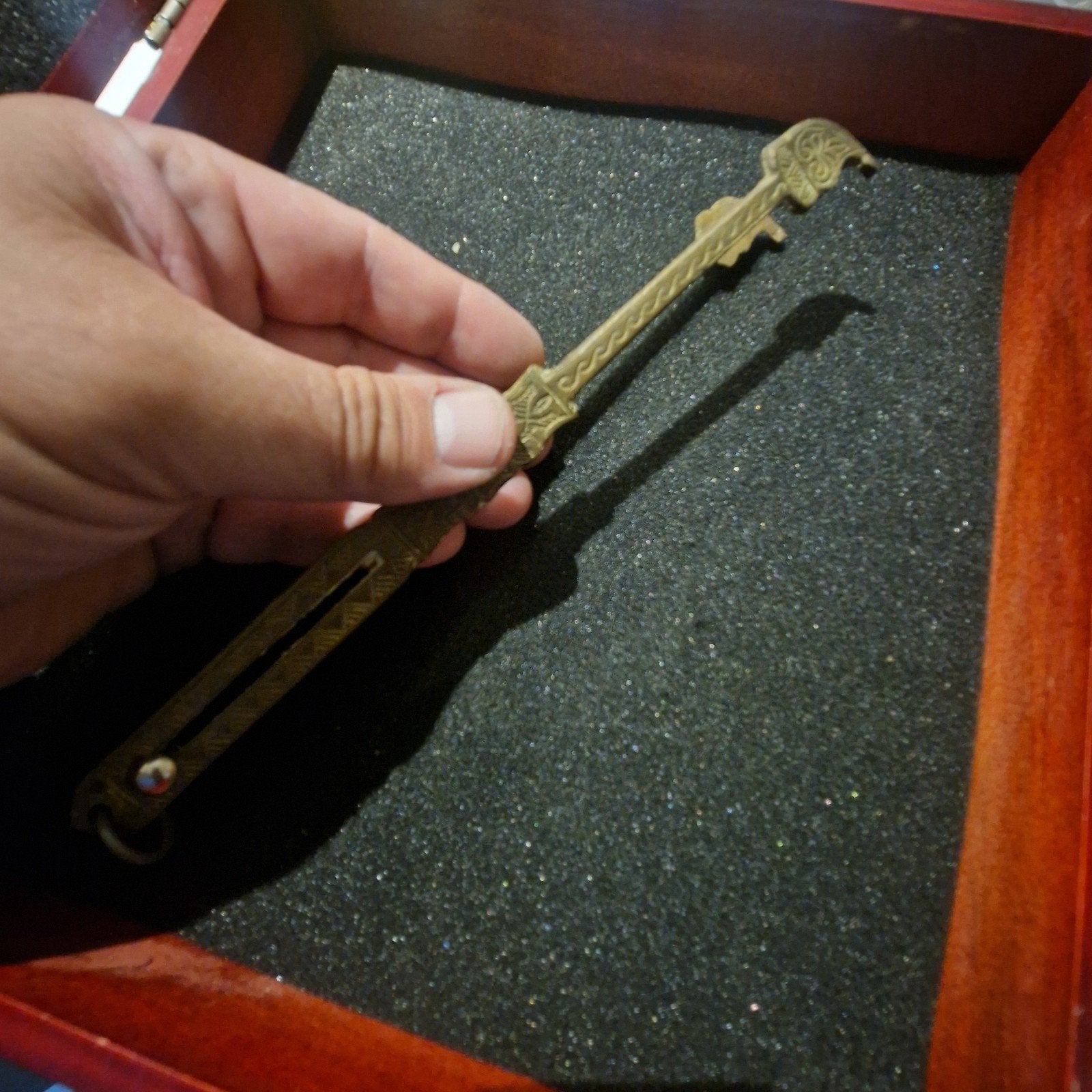 Antieke Ottomaanse messing kooltjestang of schuifpincet, Ophalen of Verzenden