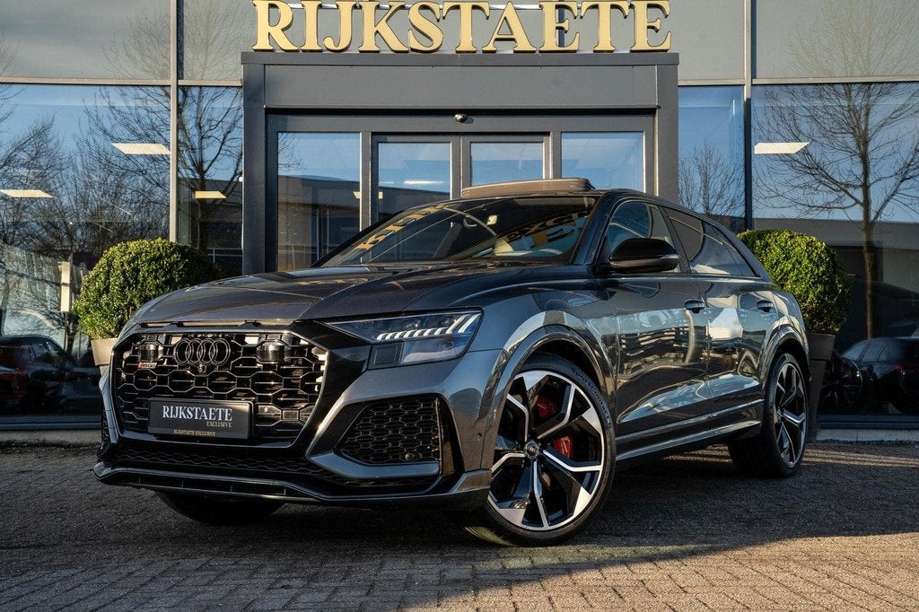 Audi RS Q8 4.0 TFSI RSQ8 Quattro|PANO|B&O|360°|23'|KERAMISC, Auto's, Gebruikt, 600 pk, Leder, Vierwielaandrijving