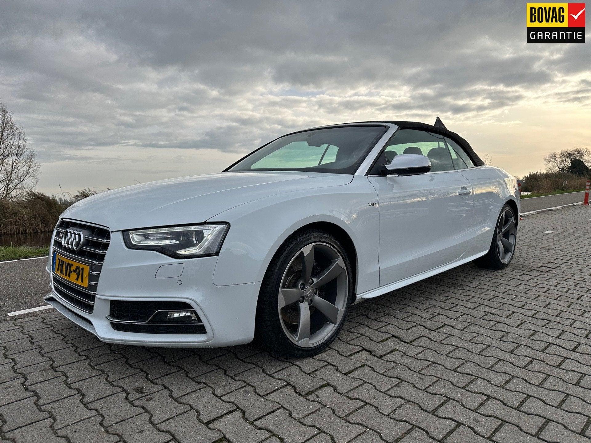 Audi A5 Cabriolet 3.0 TFSI S5 quattro Pro Line, Leder, B&O,, Automaat, Euro 5, Gebruikt, Zwart