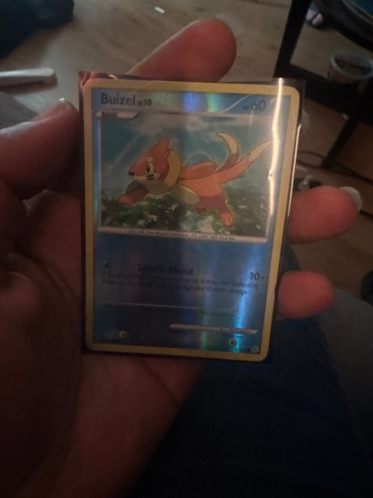 Pokémon Kaart Buizel LV.10 Foil, Ophalen of Verzenden, Zo goed als nieuw, Losse kaart, Foil