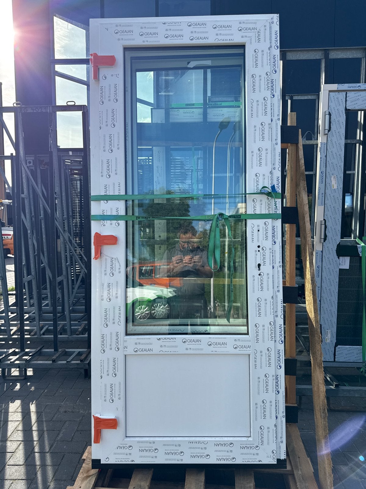 2x Nieuwe Buitendeuren 950x2235mm . Wit gealan, Ophalen, Kunststof, 80 tot 100 cm, 215 cm of meer