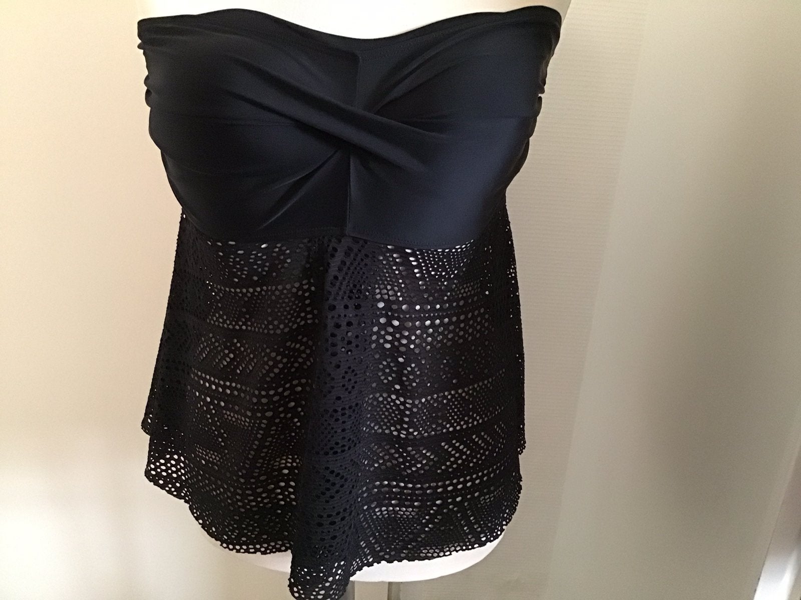 Zwarte Tankini  mt.46, Ophalen of Verzenden, Zo goed als nieuw, Zwart