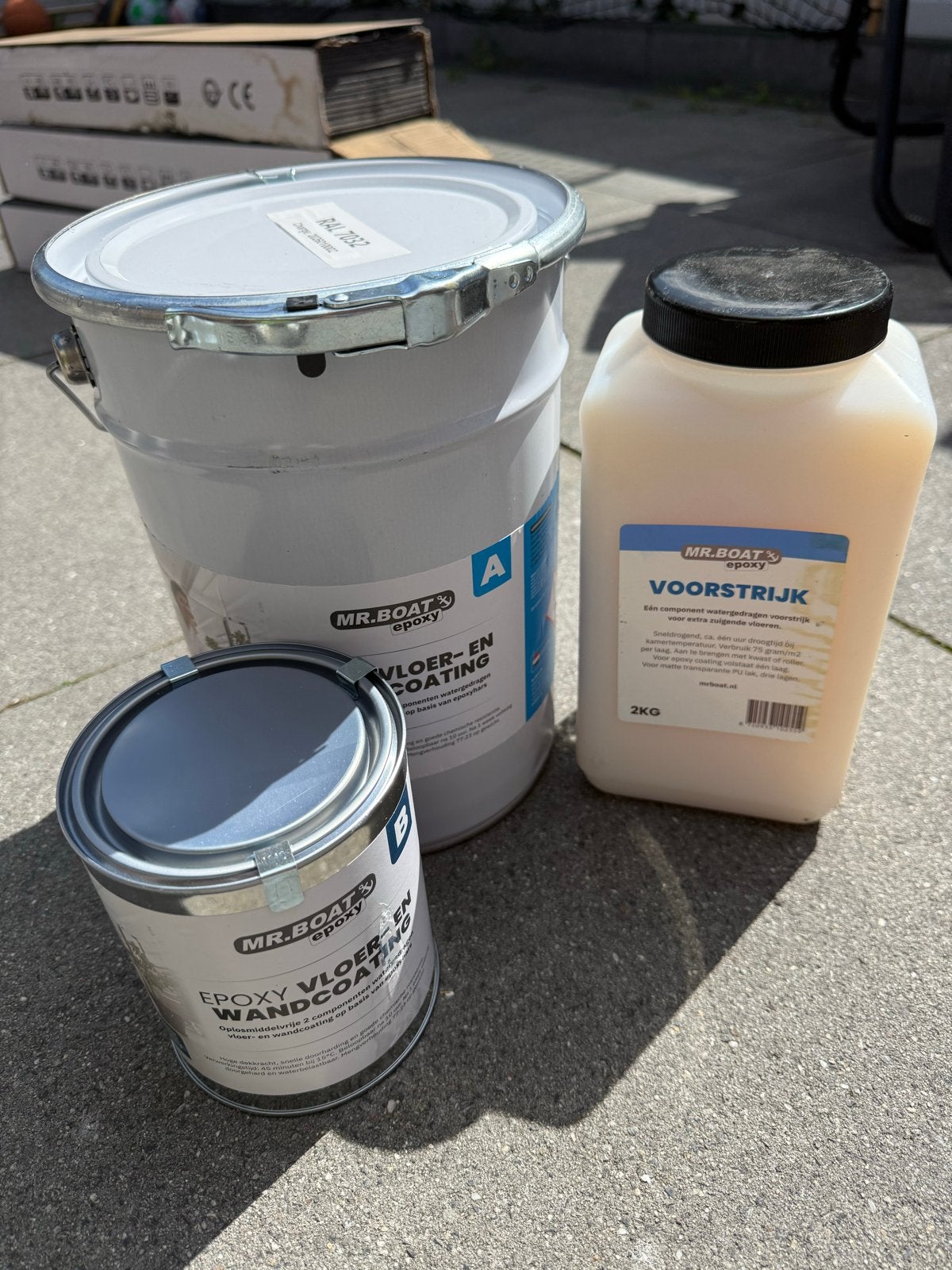 MR.BOAT Epoxy Vloer- en Wandcoating RAL 7032, Ophalen, Nieuw, Verf, 10 tot 15 liter