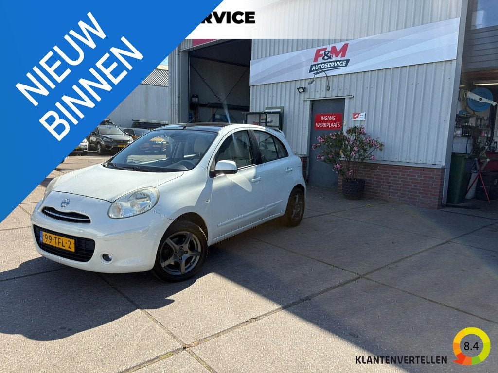 Nissan Micra 1.2 DIG-S Tekna airco, cruise, pano, pdc achter, Auto's, Nissan, Bedrijf, Te koop, Micra, ABS, Airbags, Airconditioning