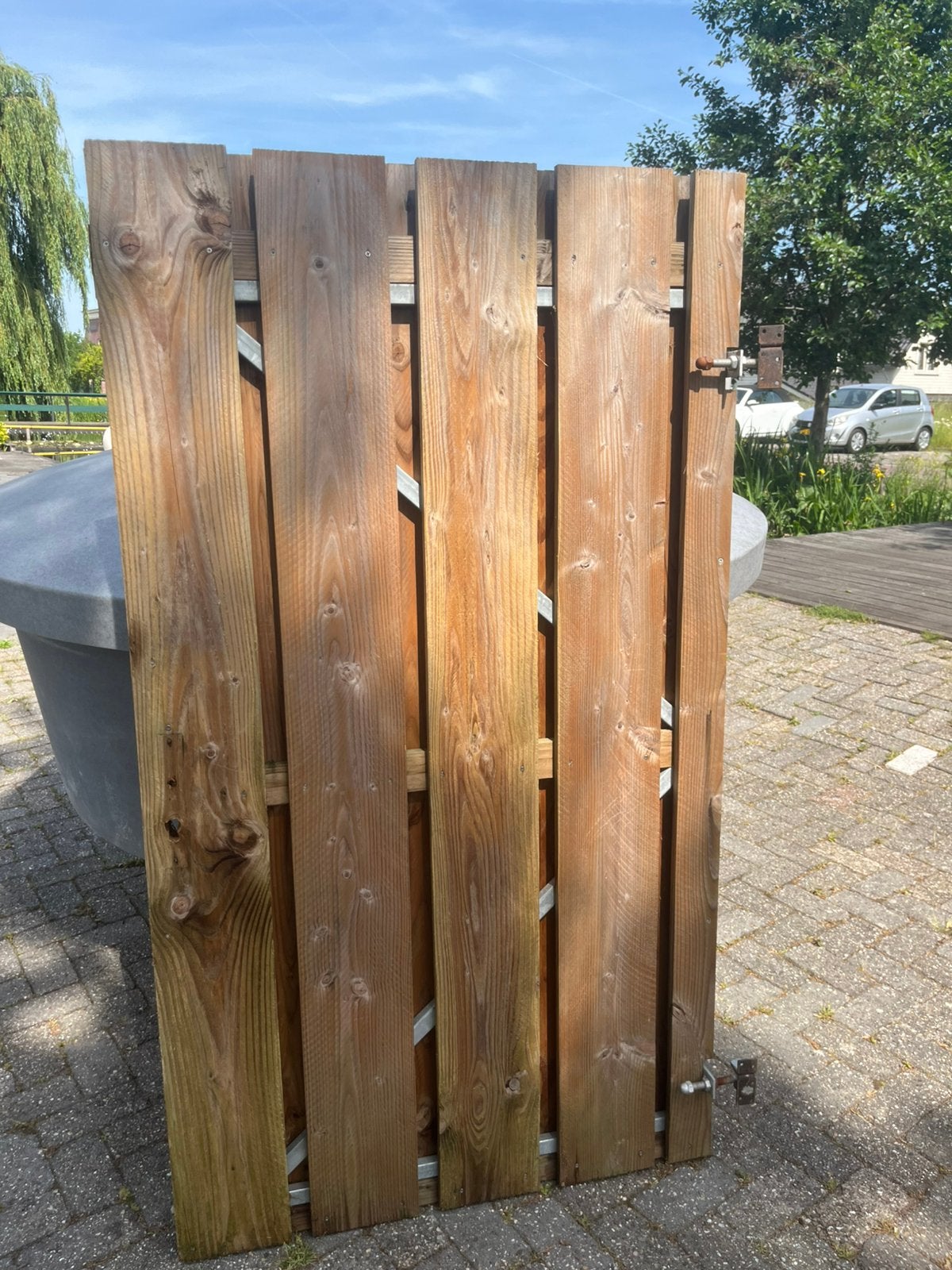 Poortdeur  schutingdeur, Ophalen, 1 tot 2 meter, Minder dan 3 meter, Zo goed als nieuw