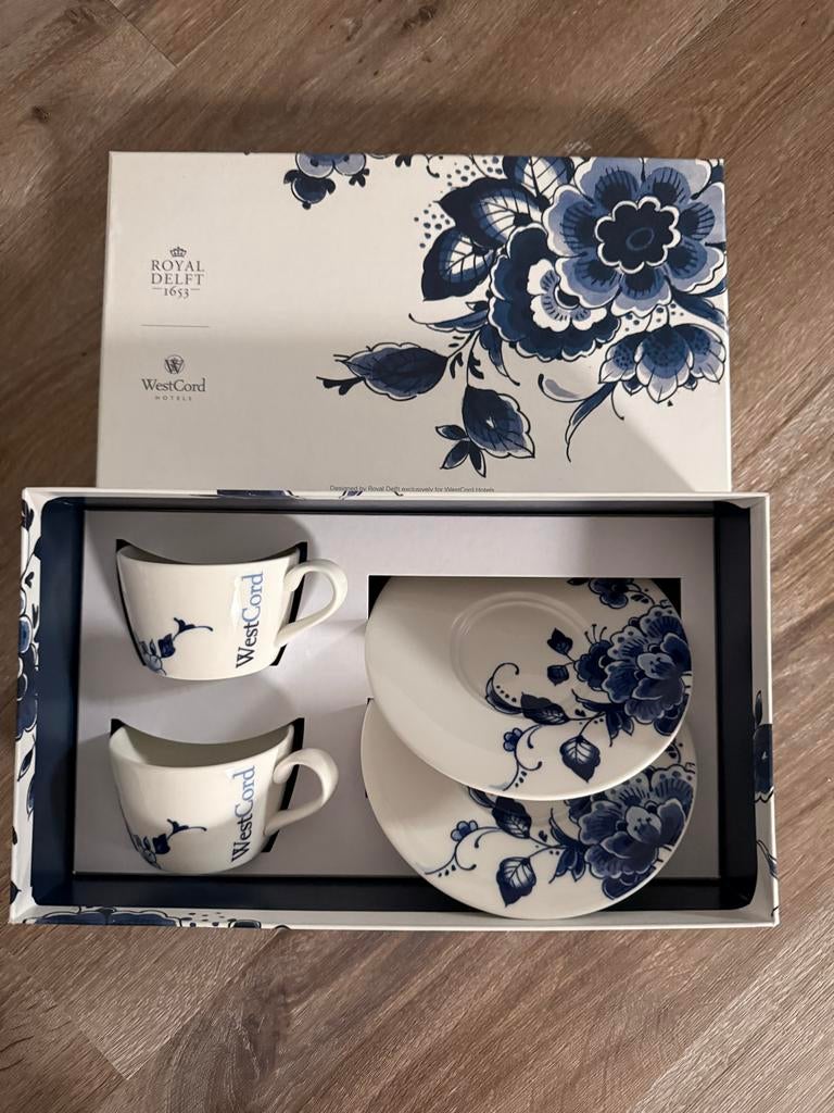 Royal Delft WestCord Hotels Kop en Schotel Set, Huis en Inrichting, Keuken | Servies, Nieuw, Ophalen of Verzenden, Overige stijlen