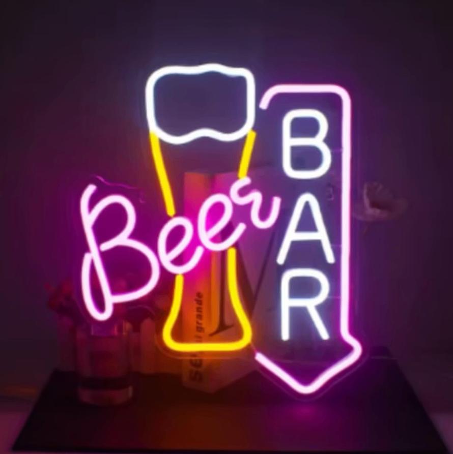LED lamp neon stijl Beer Bar (38x32cm)