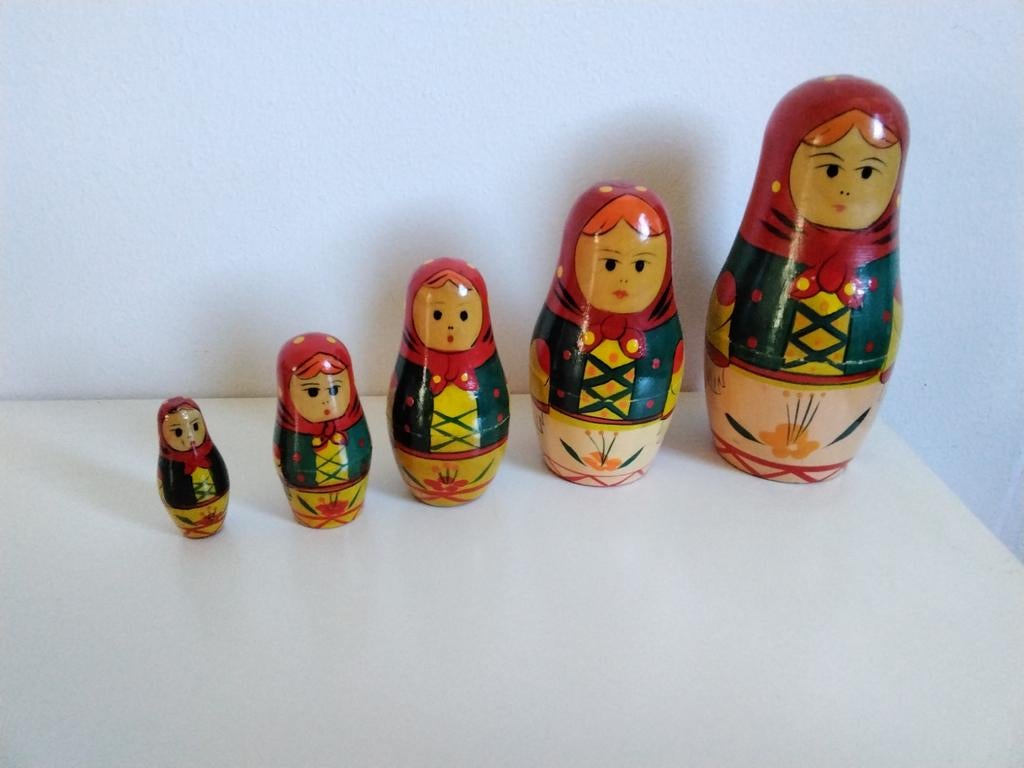 Set van 5 Russische Matroesjka poppen, Verzamelen, Ophalen of Verzenden, Gebruikt