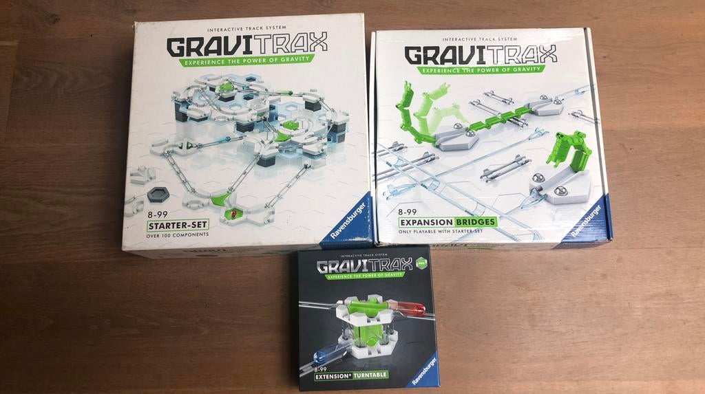 Gravitrax starter-set, expension bridges, turntable, Ophalen, Gebruikt, Bouwen