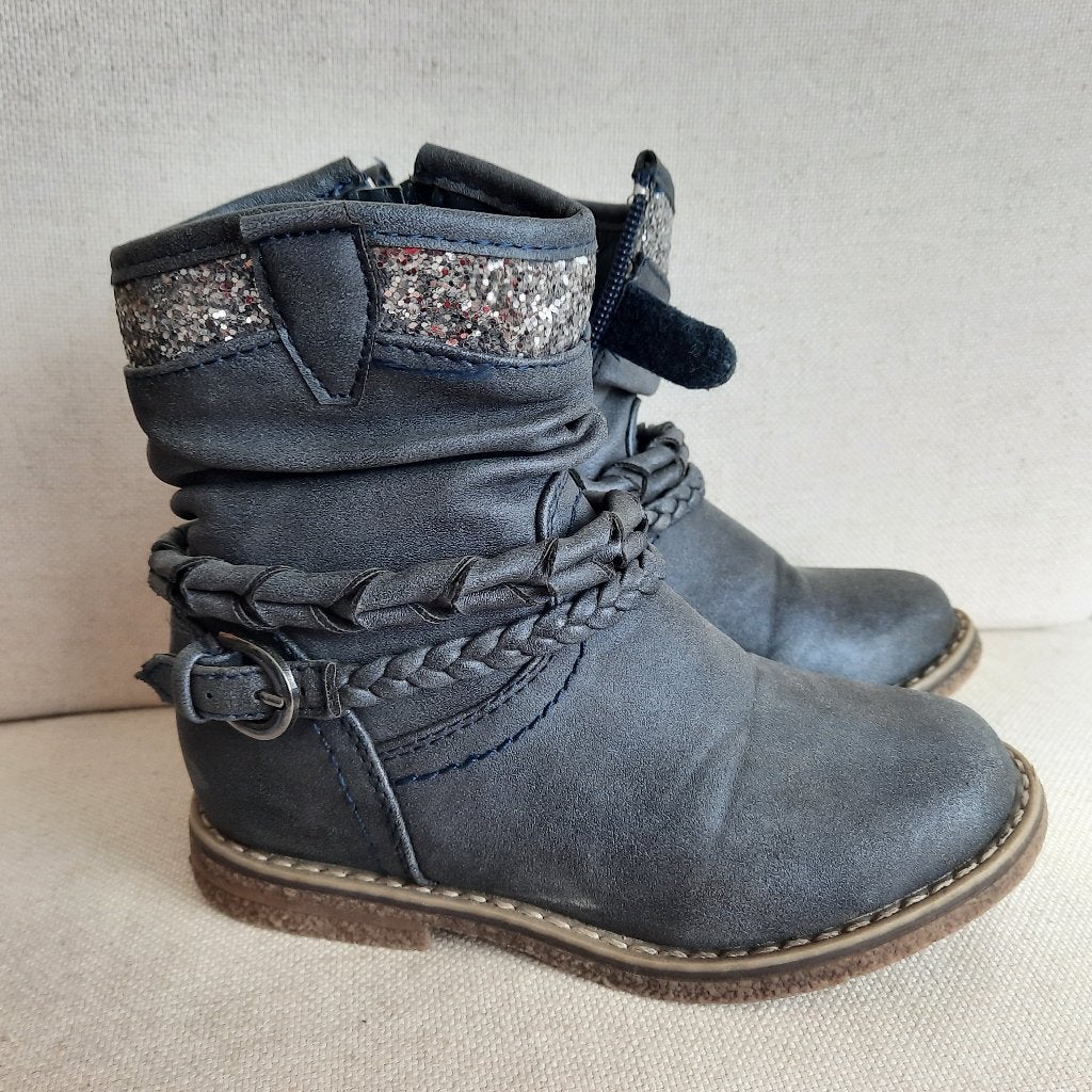BlueBox laarzen blauw met glitter maat 25 - als nieuw -, Bluebox, Meisje, Ophalen of Verzenden, Laarzen