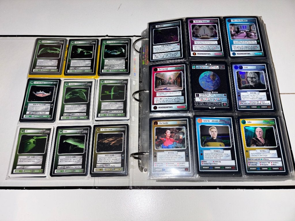 Star Trek CCG (Decipher) rare, foils e.a 3 euro p.s., Ophalen of Verzenden, Zo goed als nieuw, Losse kaart, Foil