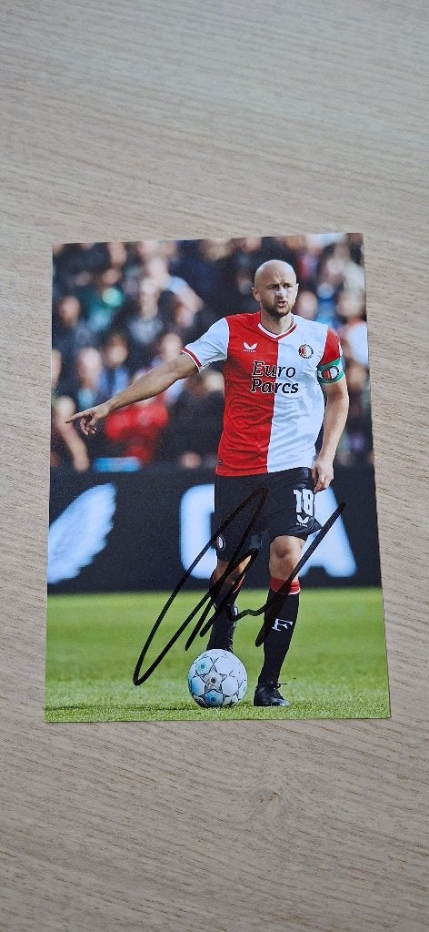 Foto met handtekening; Gernot Trauner # Feyenoord Rotterdam, Verzamelen, Ophalen of Verzenden, Nieuw, Feyenoord, Overige typen