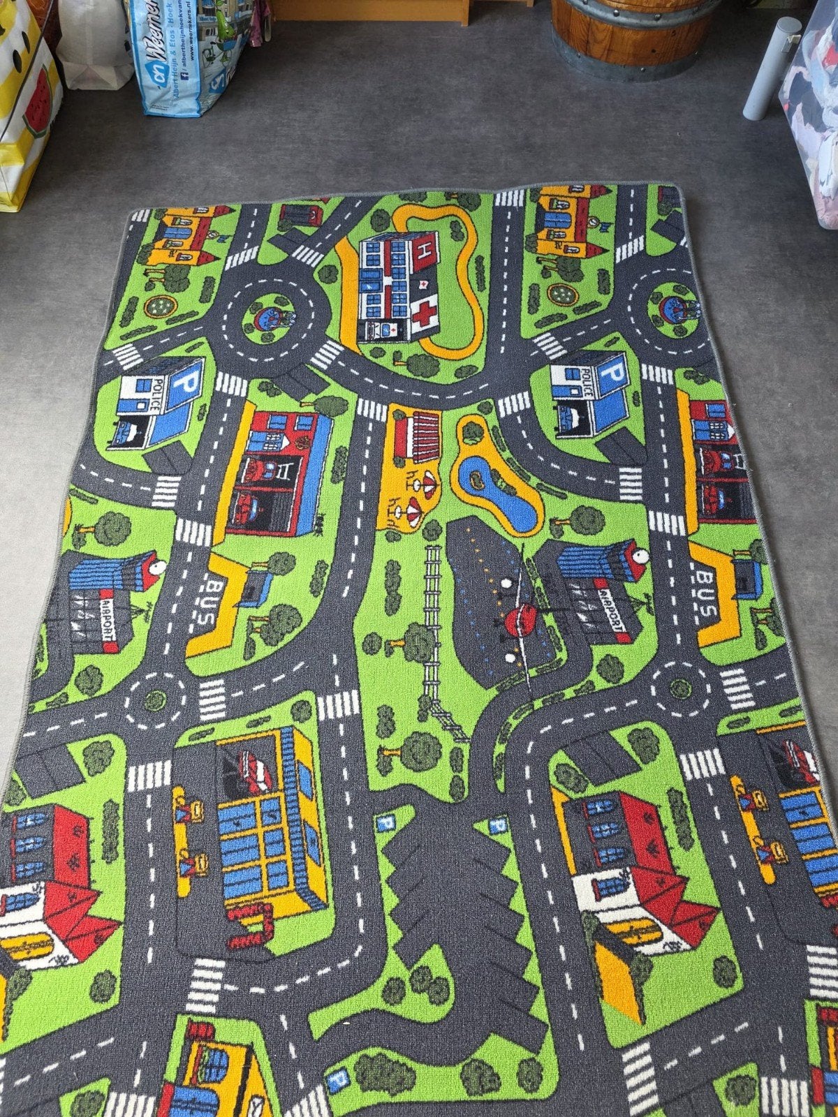 Auto speel kleed 200x140 cm, Kinderen en Baby's, Speelgoed | Speelkleden, Ophalen, Zo goed als nieuw