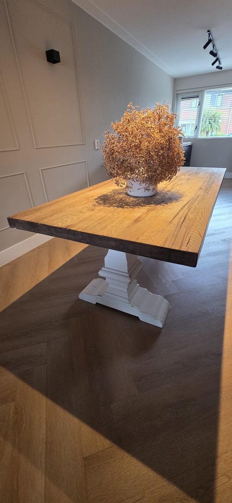 Kloostertafel 220 cm, Huis en Inrichting, Ophalen, 200 cm of meer, 50 tot 100 cm, Zo goed als nieuw