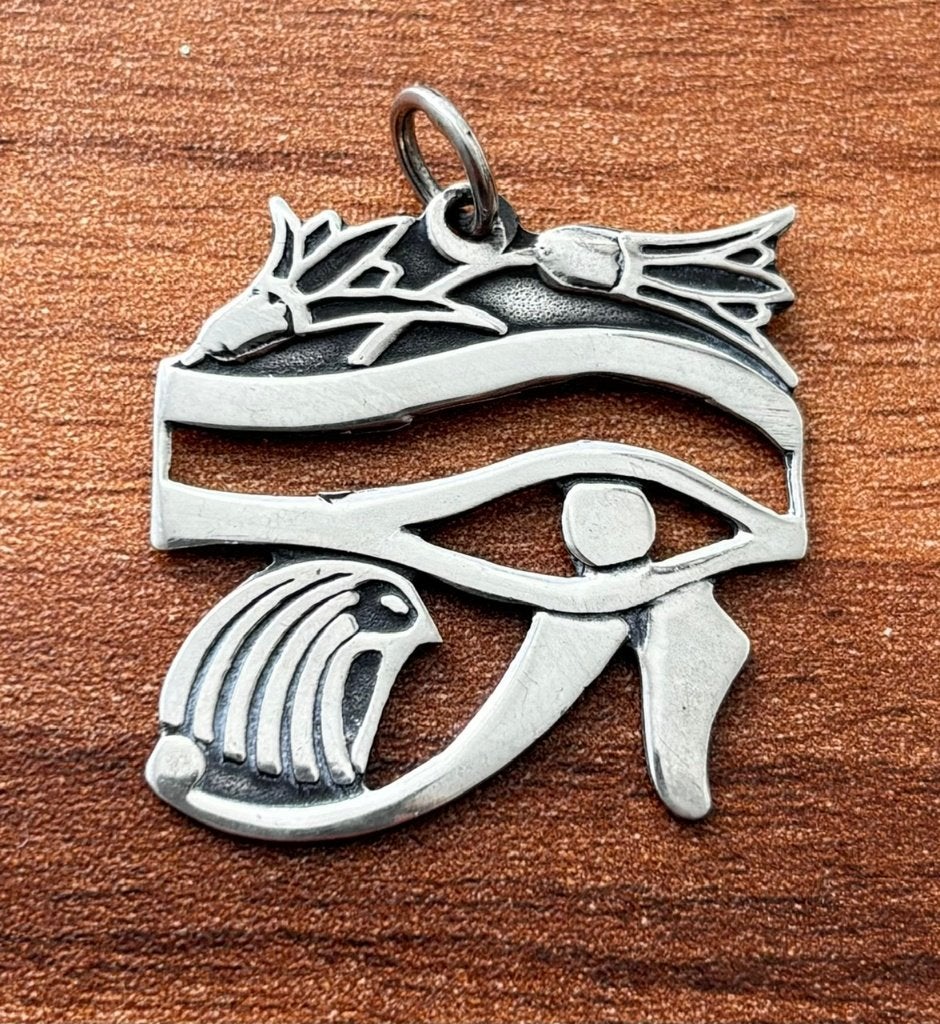 Zilveren hanger Oog van Horus, Verzenden, Gebruikt, Zilver, Zilver