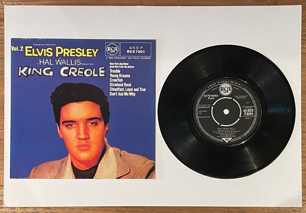 Elvis Presley - King Creole - Vol. 2 - UK, Beschermende buitenhoes, 7 inch, Zo goed als nieuw, EP