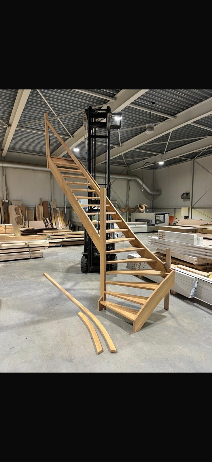 Nieuwe Eiken Houten Trap - Modern Design, Ophalen, Nieuw, Trap, 2 tot 4 meter