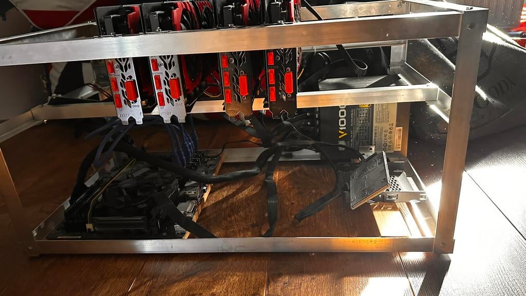 Crypto Miner Rig - 4x GTX 1060 6GB MSI, 1000W PSU, 1TB SSD, Computers en Software, Desktop Pc's, Gebruikt, Ophalen of Verzenden