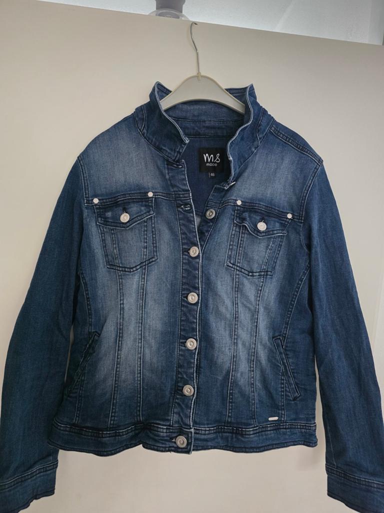 Mooie d.blauwe MS Mode spijkerjas maat 42/44, Blauw, Maat 42/44 (L), Ophalen of Verzenden, Zo goed als nieuw
