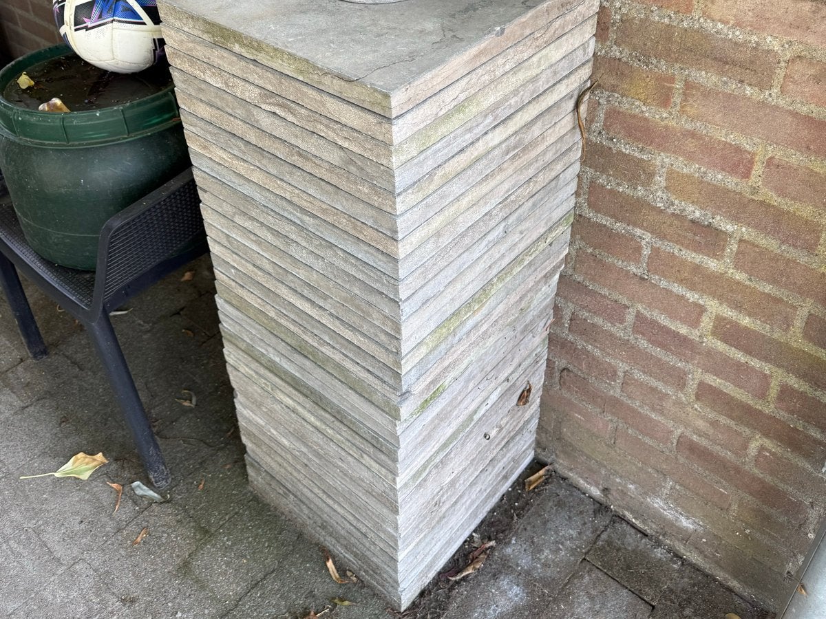 Tuintegels 40x40x3 cm - 27 stuks, Tuin en Terras, Gebruikt, Beton, Terrastegels, 5 tot 10 m²