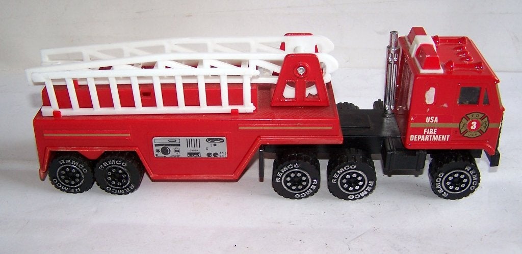 Vintage grote REMCO brandweer ladderwagen Izgs., Antiek en Kunst, Ophalen of Verzenden