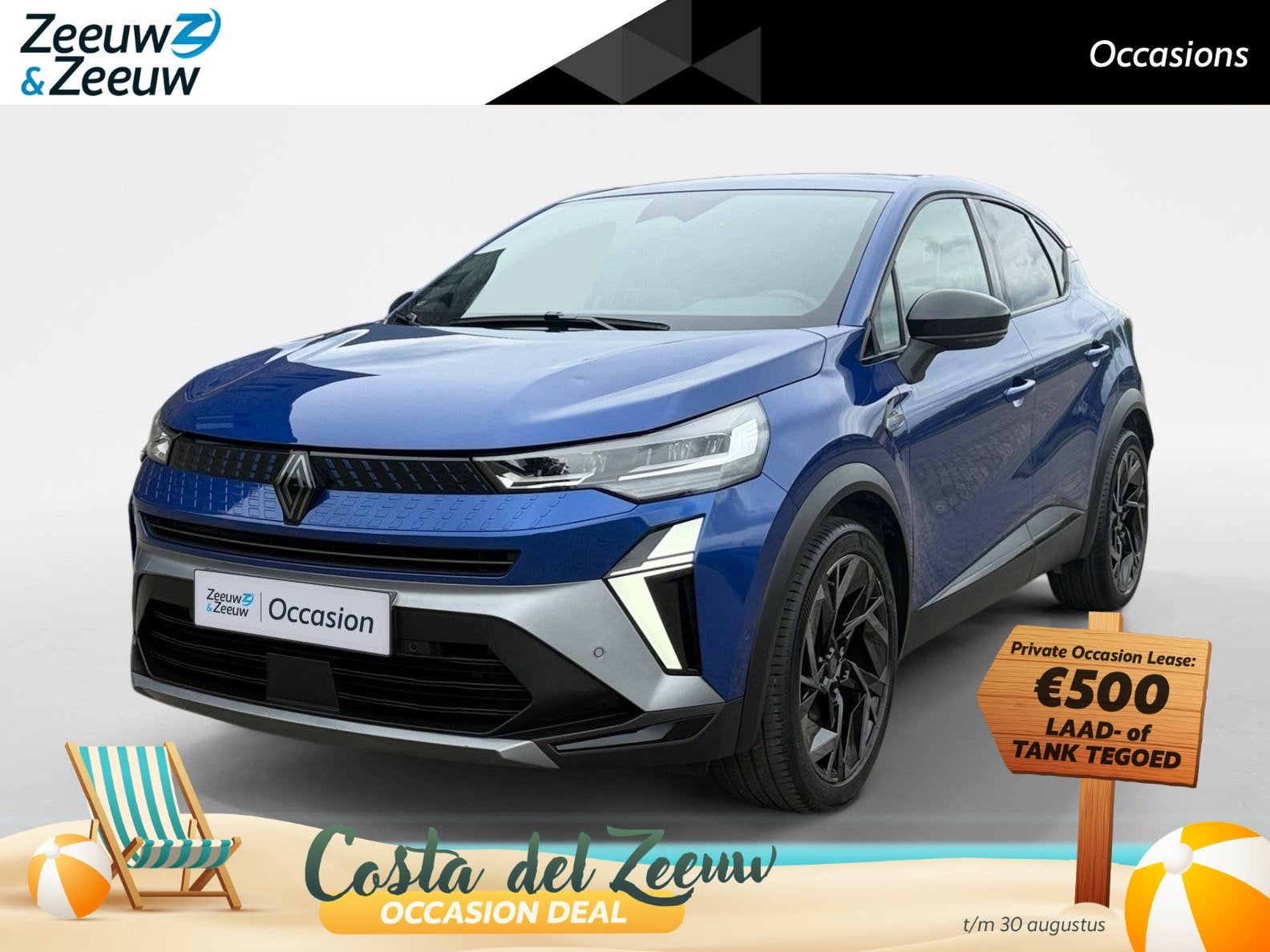 Renault Captur 145PK E-Tech Full Hybrid Esprit Alpine Automa, Gebruikt, Blauw, Automatische klimaatregeling, Bedrijf