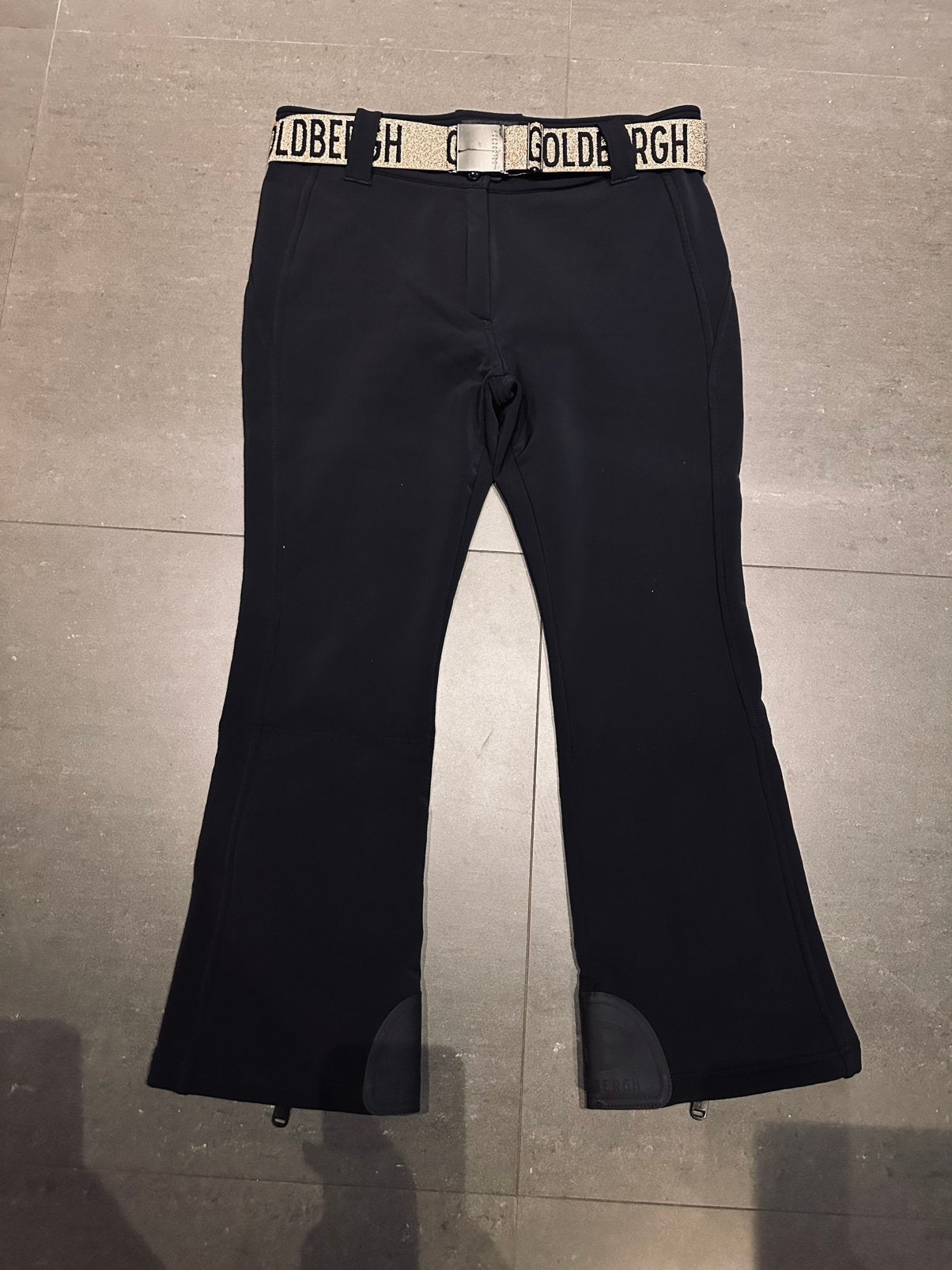 Goldbergh pippa skibroek zwart mt 46 gouden riem als nieuw, Kleding | Dames, Ophalen of Verzenden, Zo goed als nieuw, Maat 46/48 (XL) of groter