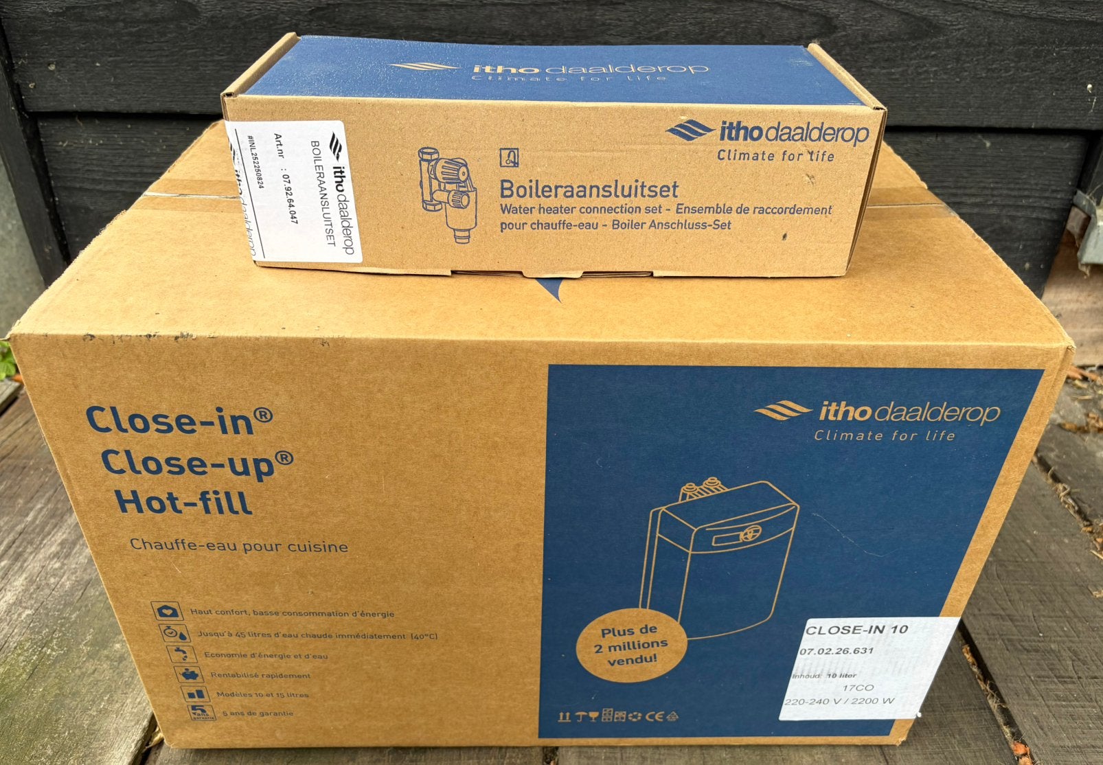 Nieuwe Itho Daalderop elektr. 10ltr boiler incl. Aansluitset, Nieuw, Minder dan 3 jaar oud, Minder dan 20 liter, Boiler