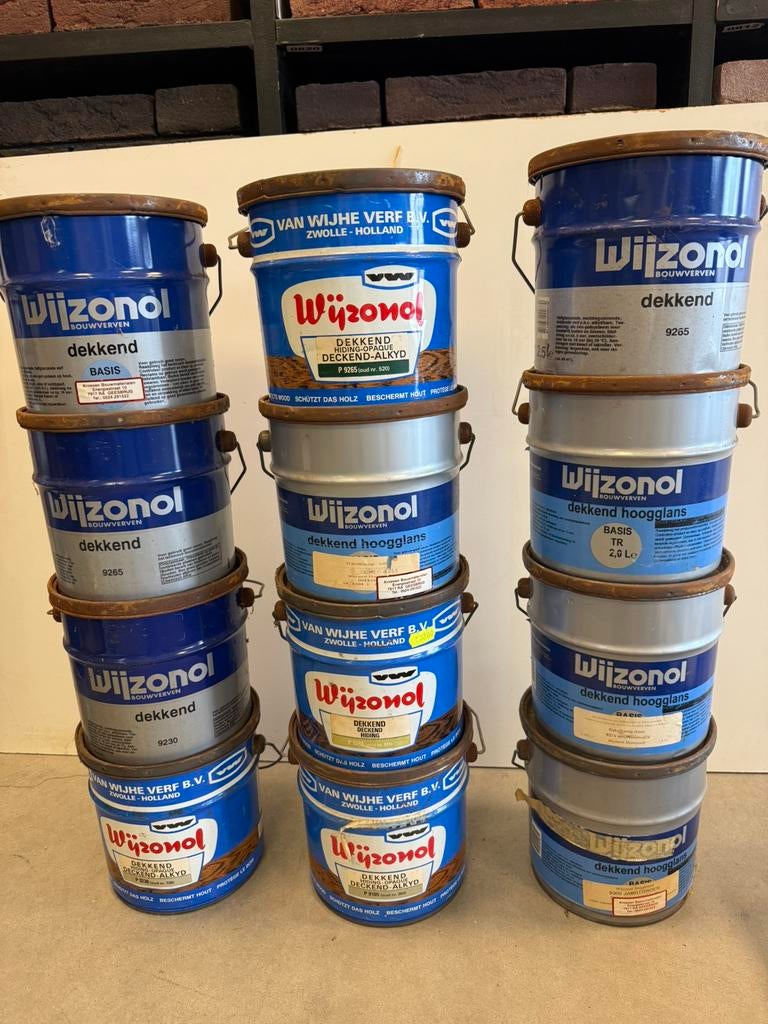 Wijzonol verf 30 liter diverse klruren, Ophalen of Verzenden, Zo goed als nieuw, Groen