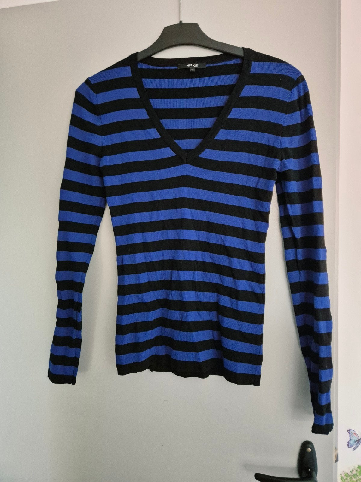 longsleeve Nikkie maat 38, Maat 38/40 (M), Blauw, Ophalen of Verzenden, Zo goed als nieuw
