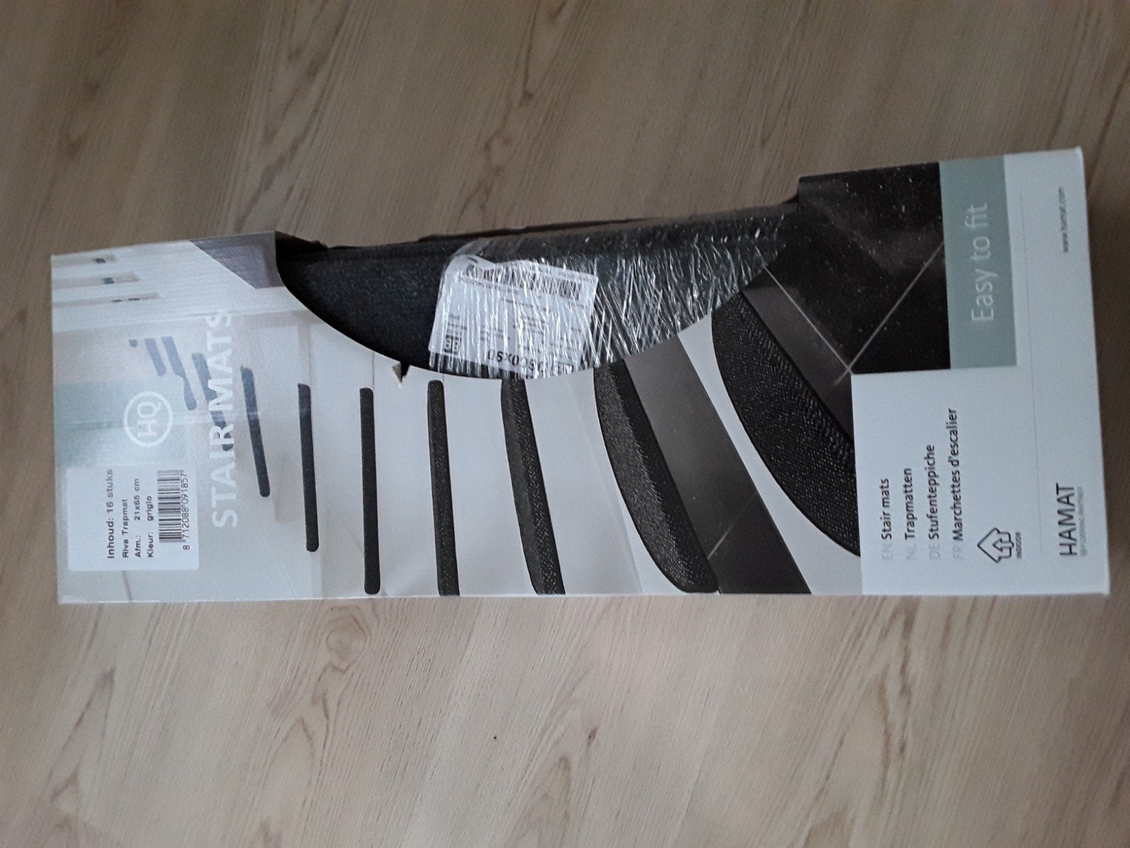 16 stuks trapmatten, donker grijs, 21x65x4 cm, Ophalen, Minder dan 50 cm, 50 tot 100 cm, Nieuw