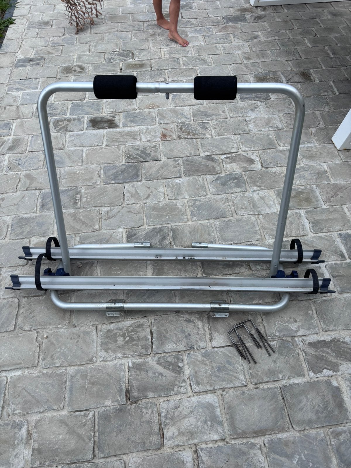 Fietsendrager caravan, Caravans en Kamperen, Caravan accessoires, Ophalen, Gebruikt