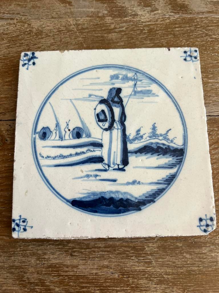 Oud tegeltje DB, Antiek en Kunst, Antiek | Wandborden en Tegels, Ophalen of Verzenden