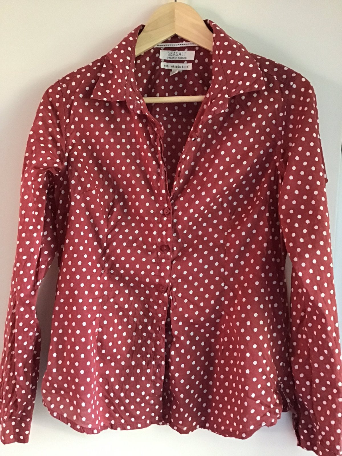 Seasalt Cornwall Larissa Blouse, Rood & witte stippen, 36, Ophalen of Verzenden, Nieuw, Maat 36 (S), Rood
