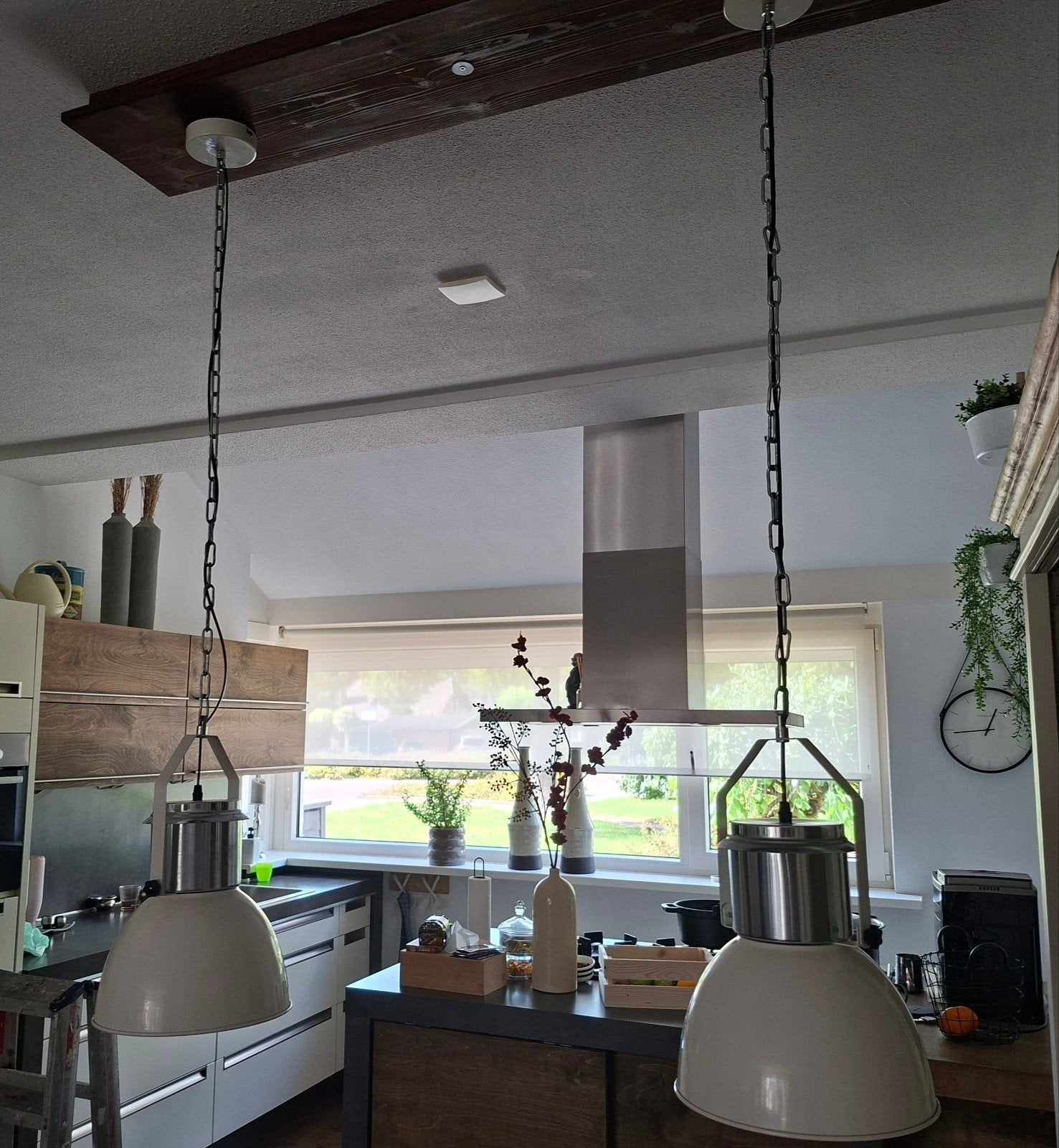 2 hanglampen creme, Huis en Inrichting, Ophalen