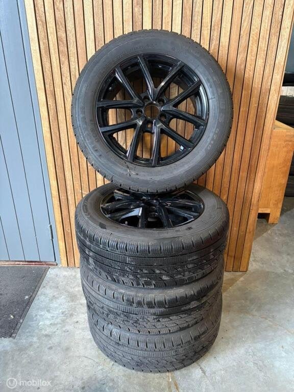 Opel Grandland set lichtmetalen velgen zwart 225/60 R17, Auto-onderdelen, Banden en Velgen, Gebruikt, Ophalen of Verzenden, Band(en)