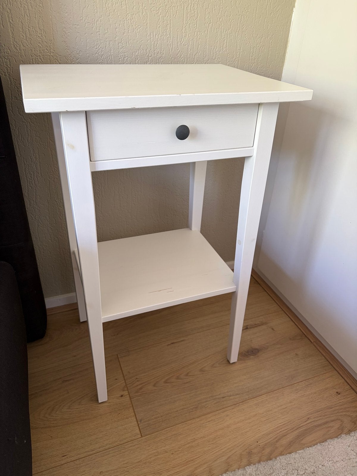 IKEA Hemnes Nachtkastje/Bijzettafel - Wit, Ophalen, Minder dan 55 cm, Gebruikt, 60 cm of meer