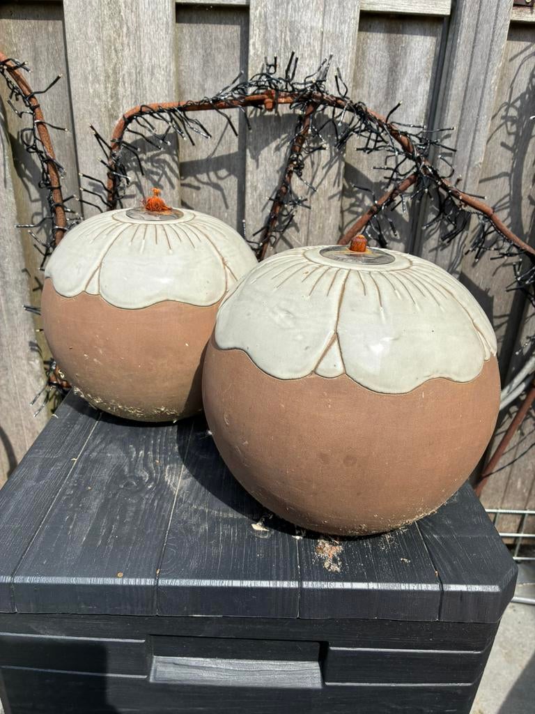Set van twee olielampen, Ophalen of Verzenden, Gebruikt