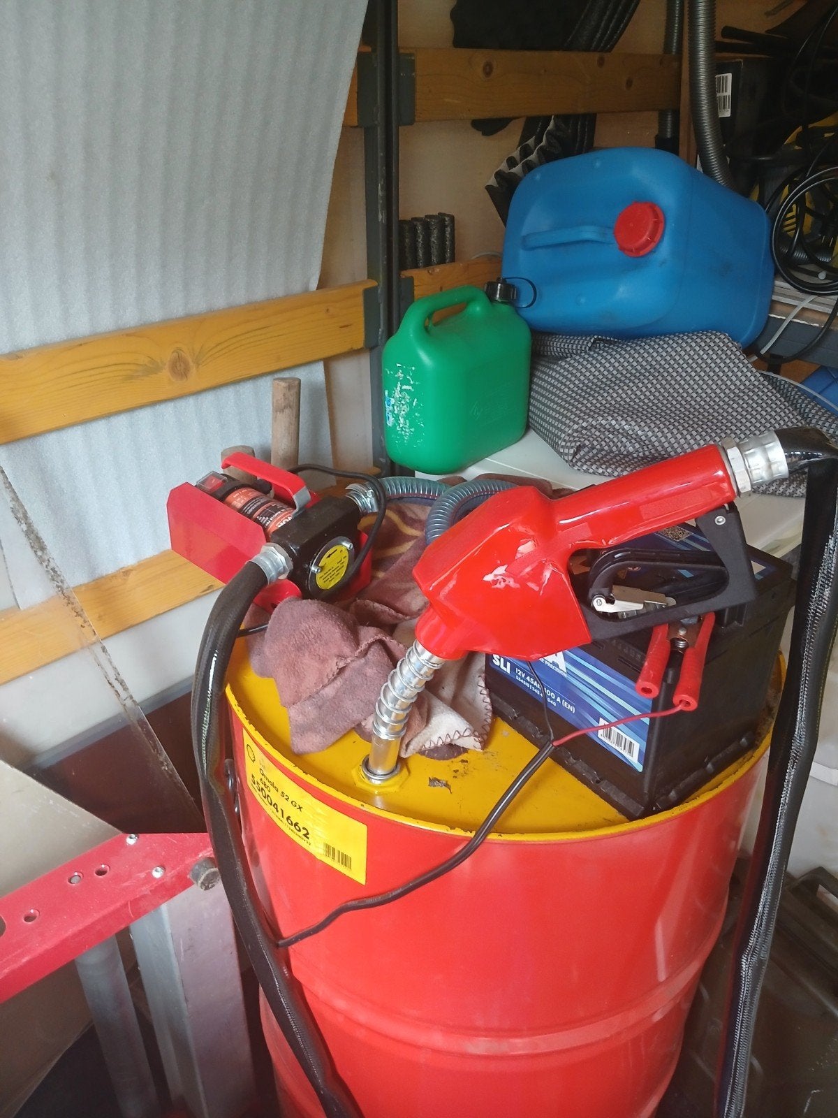Goed petroleum kachel incl pomp 12v grote ton en 80 liter pe, Ophalen of Verzenden