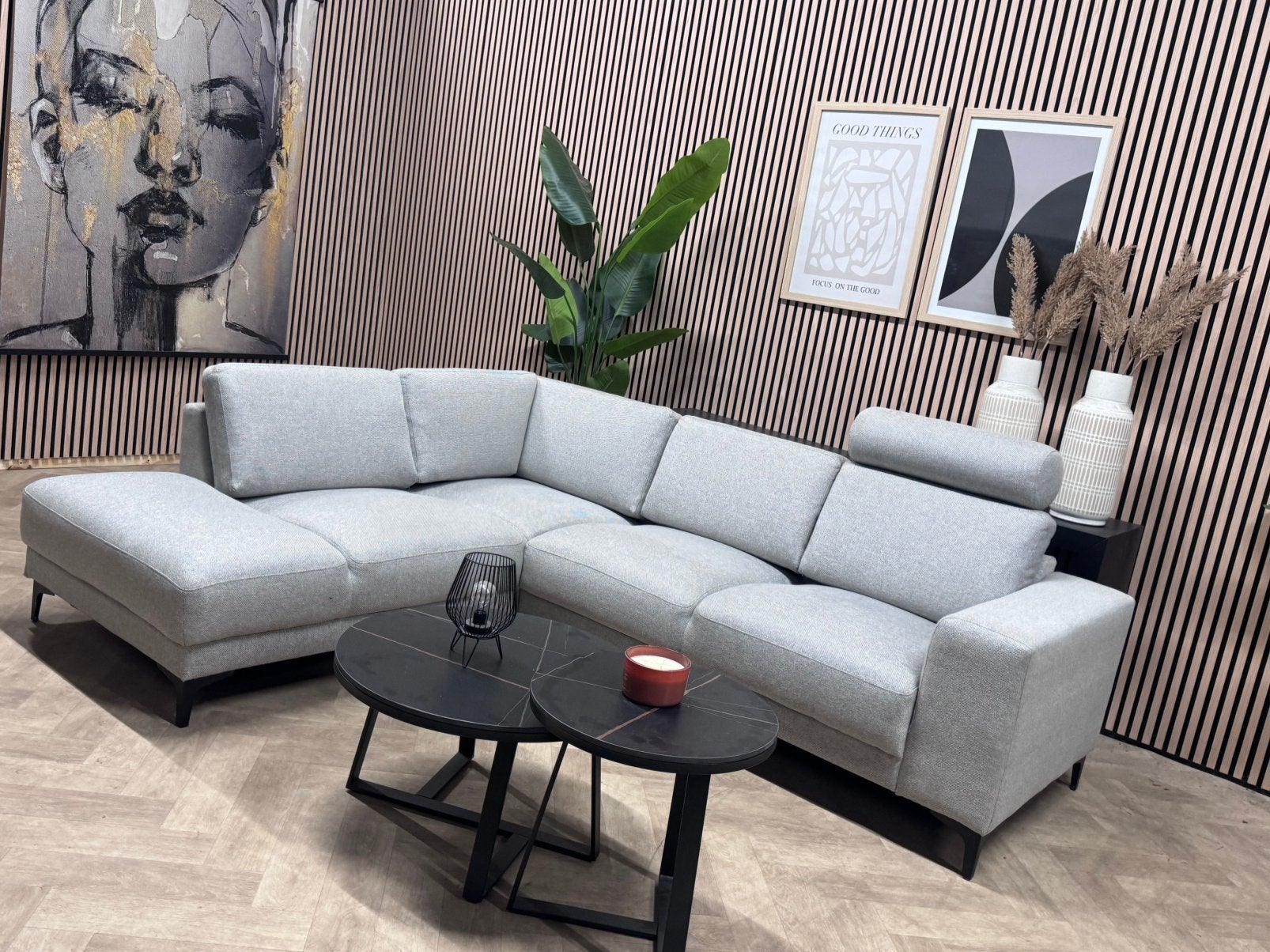 ZGAN Trendy Hoekbank - Grijs - 245 x 200